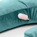 Liberator Lune Toy Mount Sex  Pillow - Teal showing pocket with white vibe inside 