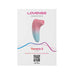 Image of the packaging for the Lovense Tenera 2 Bluetooth Clitoral Air Stimulator. The box showcases a pink and blue clitoral suction stimulator at the center, designed for optimal clitoral stimulation. The brand name "Lovense," product name "Tenera 2," and a QR code for more information on the Lovense Remote App are featured at the bottom.