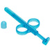 A translucent blue CalExotics Lube Tube Lubricant Applicator Set of 2 isolated on a white background.