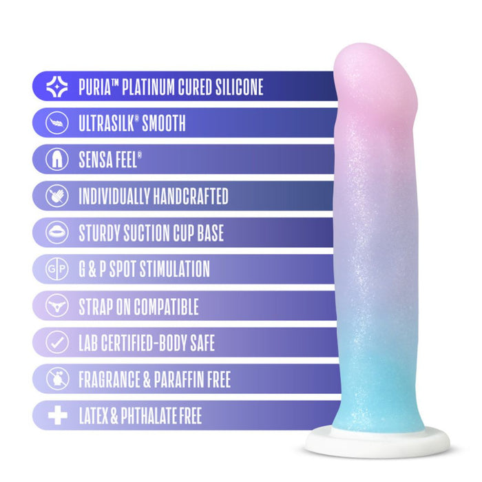 Lucky Sparkle Silicone Suction Cup 8 Inch Dildo