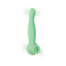 The Luscious Licker Double Ended Licking & G-Spot Vibrator from Nasstoys in mint green is a USB rechargeable vibrator designed for G-spot stimulation. It features a smooth, elongated shape with ripple-like effects at the base to indicate vibration or pulsation, complemented by its sleek, modern design and rounded tip.