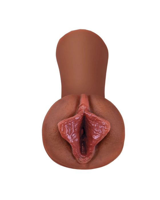 Pipedream Products Masturbator Luscious Lips Wet Pussy Self Lubricating Masturbator - Chocolate