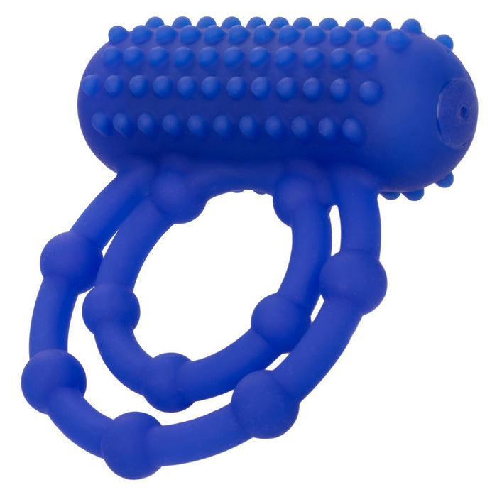 Maximus 10 Bead Vibrating Beginner Cock Ring for Couples - Blue