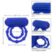 Maximus 10 Bead Vibrating Beginner Cock Ring for Couples - Blue