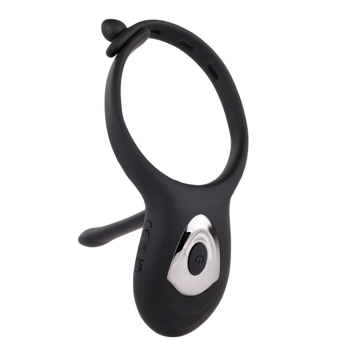 Mr Tickler Vibrating Couples Black Cock Ring with Remote