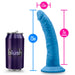 Neo Elite 7.5 Inch Dual Density Silicone Dildo - Neon Blue