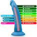 Neo Elite 7.5 Inch Dual Density Silicone Dildo - Neon Blue