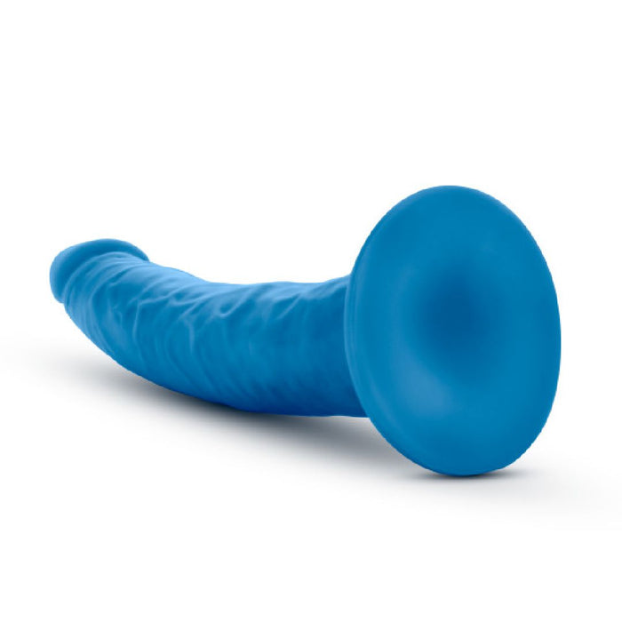 Neo Elite 7.5 Inch Dual Density Silicone Dildo - Neon Blue