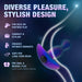 An image of the Odyssey Vibrating Silicone Prostate Massager & Butt Plug by Blush set against a cosmic-themed background. Text highlights its features: versatile use, smooth silicone, enhances intimacy, safe for long wear, suitable for both vaginal and anal play—ideal for those seeking powerful vibrations and adventurous exploration.