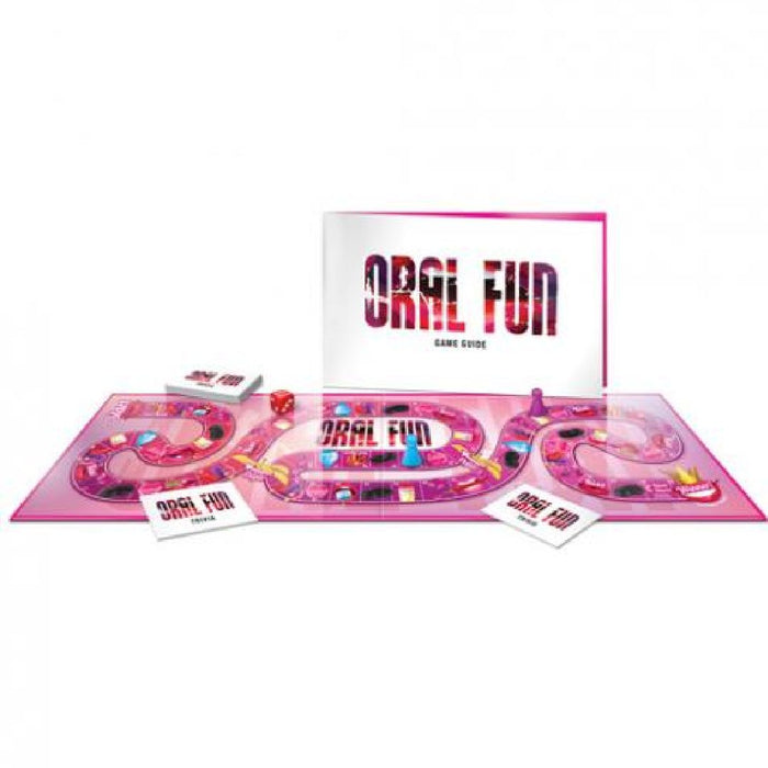 Oral Fun - The Game Of Eating Out While Staying In board game and pieces 