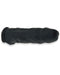 A black rubber Oxballs Dicker 7.5 Inch Cock Sheath - Black Ice from Oxballs shaped like a bone with textured details on its surface. The durable Plus+SILICONE material ensures it's perfect for chewing while maintaining its shape and integrity.