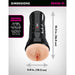 The PDX Juicy Snatch XXL Stroker for large penises in vanilla is a cylindrical, ultra-realistic black and flesh-toned stroker. It measures 10.2 inches high with a 4-inch diameter, crafted from self-lubricating TPE material with a textured pleasure tunnel for enhanced sensations.