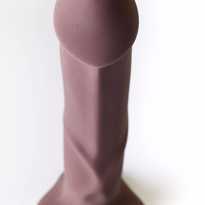 POP by Semenette Silicone Ejaculating Dildo - Cocoa view of the tip