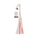 The Peaches 'n Cream Flogger by Sportsheets features a lively combination of pink and white faux leather strands, complemented by a chic tag on the handle.