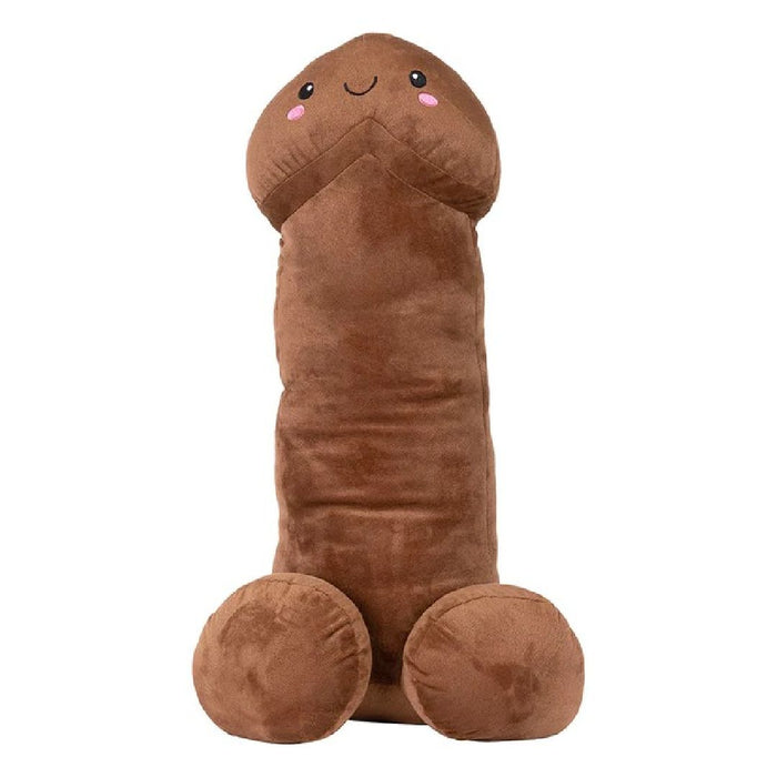 Penis Stuffy - 24 Inch Smiling Plush Chocolate Colored Penis