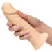 Performance Maxx Realistic Hollow Dildo Silicone Strap-on Penis Extension (Light) dildo only held in a hand