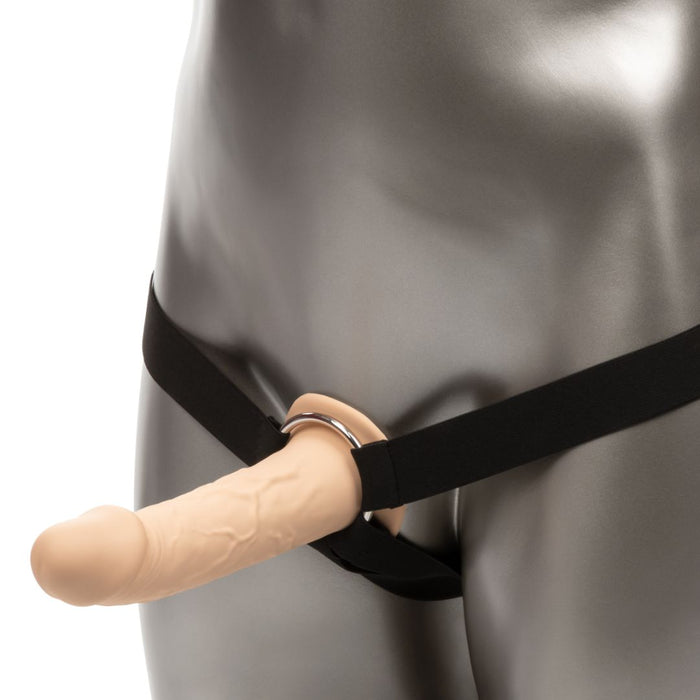 Performance Maxx Realistic Hollow Dildo Silicone Strap-on Penis Extension (Light) worn on a mannequin