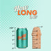 A mocha-colored, 5-inch Performance Packer soft packing dildo by Blush is next to a turquoise soda can with "Betty Soda" written on it. The wooden ruler beside the dildo has markings up to 5 inches, and above the image is text that reads, "How LONG is it? Get the measure of your performance packer.