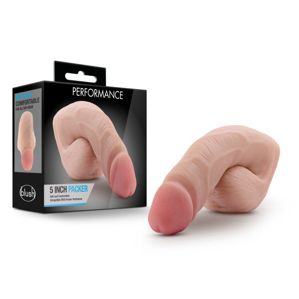 Performance Packer 5 Inch Packing Dildo by Blush - Vanilla with the box