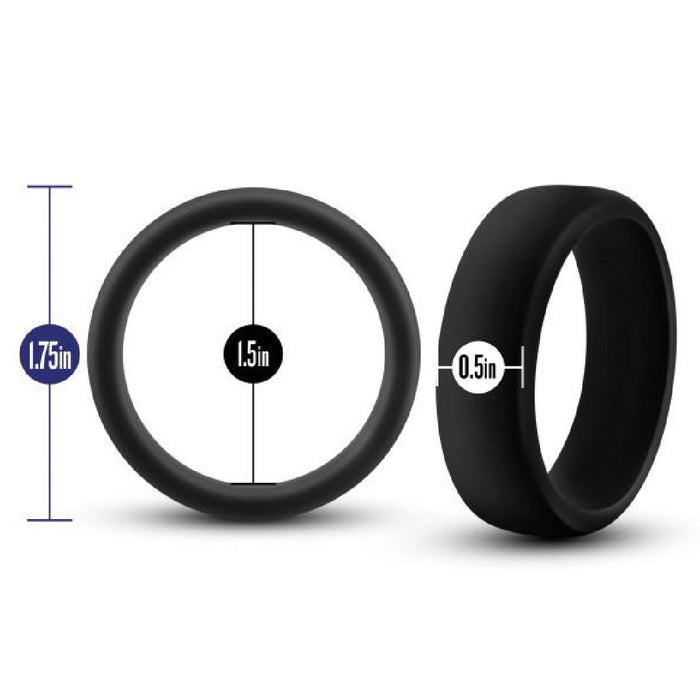 Performance Silicone Go Pro Cock Ring - Black