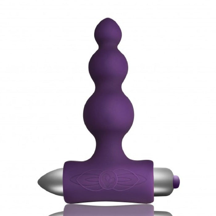 Petite Sensations Bubbles Butt Plug - Purple on white background