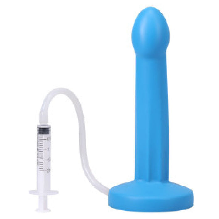 Pop 7 Inch Silicone Squirting Dildo - Blue