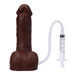 Pop N' Play Silicone Squirting Packer Dildo - Chocolate