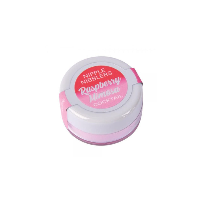 Raspberry Mimosa Nipple Nibblers Arousal Balm white container red and pink lid 