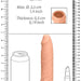 Realrock 6 Inch Penis Extender Sleeve - Vanilla