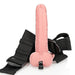 Realrock 7 Inch Hollow Dildo with Balls & Strap-on Harness - Vanilla