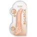 Realrock 8 Inch Penis Extender Sleeve with Ball Strap - Vanilla