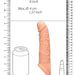 Realrock 8 Inch Penis Extender Sleeve with Ball Strap - Vanilla