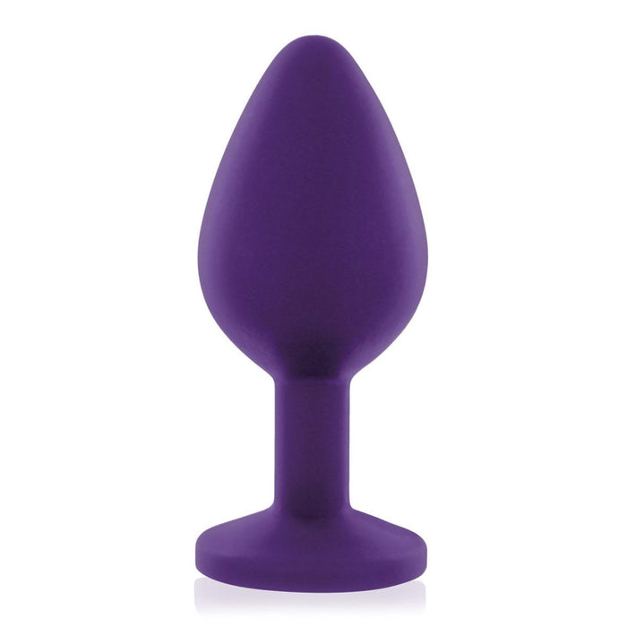 Rianne S 3 Piece Silicone Booty Plug with Gem Set - Purple