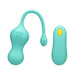 Say hello to the Romp Cello Remote Control Vibrating Egg by WOW, a premium turquoise-colored vibrator crafted from high-quality silicone. This bulb-shaped marvel features an embossed brand name "WOW" and comes with a flexible tail for added versatility. Equipped with 10 different vibration functions, it ensures a tailored experience every time. The separate remote control, also in stylish turquoise with a yellow outline and button, allows you to effortlessly switch between settings at your convenience.
