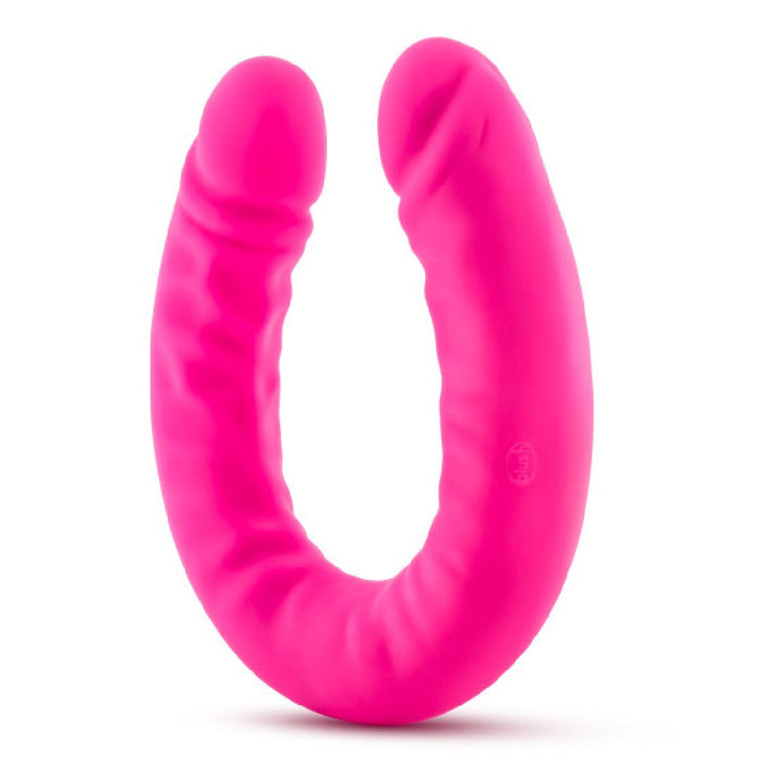 Ruse 18 inch Silicone Slim Double Dildo - Hot Pink