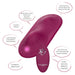 The Dual Rider Strap-on Grinding Pad with Remote Control by CalExotics is an ergonomically designed product in a purple hue, featuring anatomically-contoured texture and vibrating ridges. It includes a detachable thigh strap and a compact design for powerful vibrations, ensuring comfort while grinding. The set also comes with a matching purple wireless remote control.