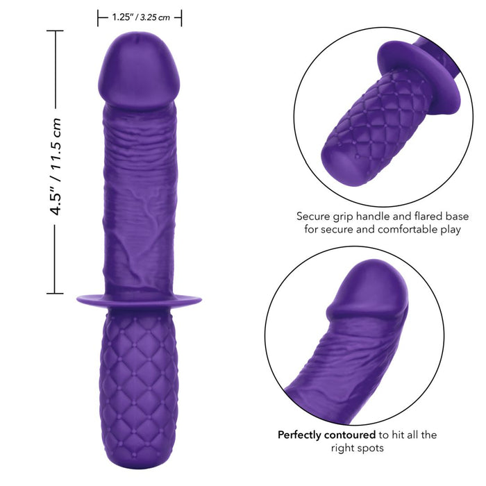 Silicone Grip Thruster 7.5 Inch G-Spot Dildo - Purple