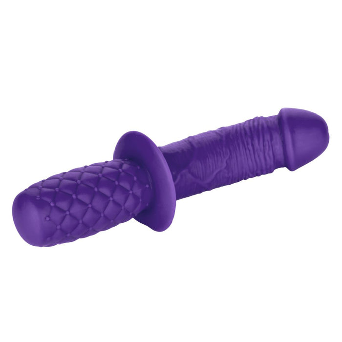 Silicone Grip Thruster 7.5 Inch G-Spot Dildo - Purple