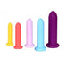 Sinclair Select Silicone Vaginal Dilator Set 5 sizes and colors next to each other 