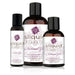 Image of three Sliquid Sliquid Organics Natural Gel Aloe Based Lubricant bottles arranged in descending size order. These aloe-based lubricants, labeled as glycerine and paraben-free, are crafted with 95% organic botanical extracts. The bottle sizes are 8.5 oz, 4.2 oz, and 2 oz.