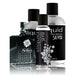 A variety of Sliquid Silver Silicone Lubricant bottles are displayed, including a larger 8.5 fl. oz. bottle, a medium-sized 4.2 fl. oz. bottle, and a smaller 2 fl. oz. travel-size bottle—all labeled under the Sliquid brand with black and gray branding, featuring long-lasting lubricant made from pharmaceutical-grade silicone for 100% waterproof use.
