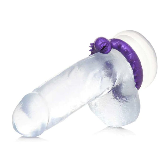 Slitherine Snake Fantasy Cock Ring on clear dildo 