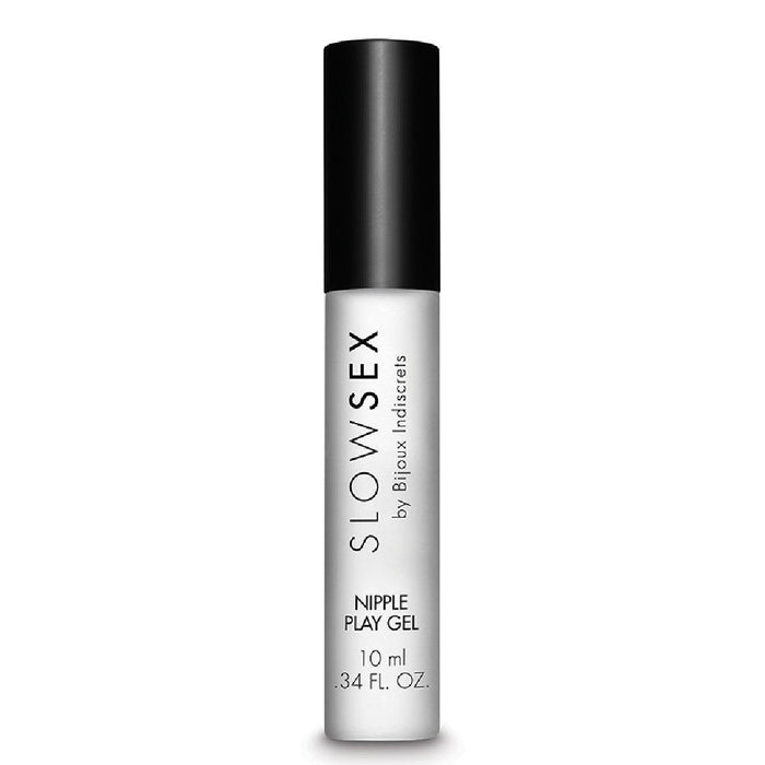 Slow Sex Nipple Play Gel by Bijoux Indiscrets, a product with a cooling effect, isolated against a white background, intended for sensual experiences.