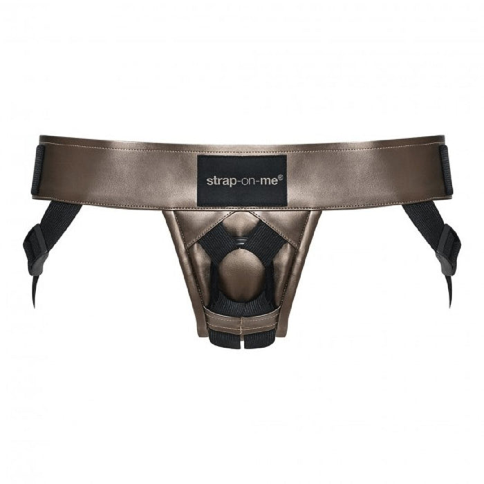 Strap On Me Harness Strap-on-Me Curious Leatherette Harness - Gold