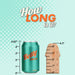 The image displays a green can labeled "Betty Soda" next to a popsicle-shaped wooden cutout, both accompanied by measurements from a ruler. Text above asks "How Long is it?" with the soda can at 4.83" and the cutout at 4.5". The playful light blue polka-dotted background is reminiscent of measurement themes often associated with the Surrender Slim 4.75 Inch Silicone Beginner & Pegging Dildo by Blush.