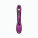 Introducing the Terri App-Controlled Kinky Finger Tapping Rabbit Vibrator by Honey Play Box in a vibrant purple. This ergonomically designed intimate toy features dual flexible prongs, a textured central shaft for effective g-spot stimulation, and a rounded handle with three easily accessible buttons. Its sleek and modern appearance is complemented by multiple vibrating modes, perfect for enhancing intimate moments.