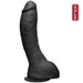 The Perfect P-Spot Cock 9 Inch Suction Cup Dildo by Doc Johnson is a black, realistic silicone adult toy with detailed texture and veins, designed to resemble the shape of a phallus. It features a curved shaft and a slightly pronounced base, making it perfect for prostate or g-spot stimulation. Additionally, this versatile toy is equipped with the Vac-U-Lock system.