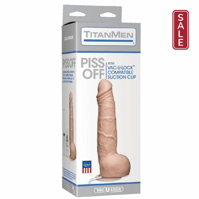 Titanmen Piss Off Realistic 10.5" Squirting Dildo - Vanilla