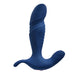 Introducing the True Blue Rechargeable Thrusting Silicone Vibrator by Evolved Novelties, an elegantly designed blue, L-shaped personal massager. Crafted from premium silicone, it boasts a smooth, ergonomic form with a textured shaft and curved base for maximum ease of use and comfort. Ideal for prostate stimulation, this ultra-sleek vibrator promises an unparalleled experience.