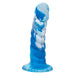 Twisted Love Ribbed 5.5 Inch Beginner Silicone Dildo - Blue